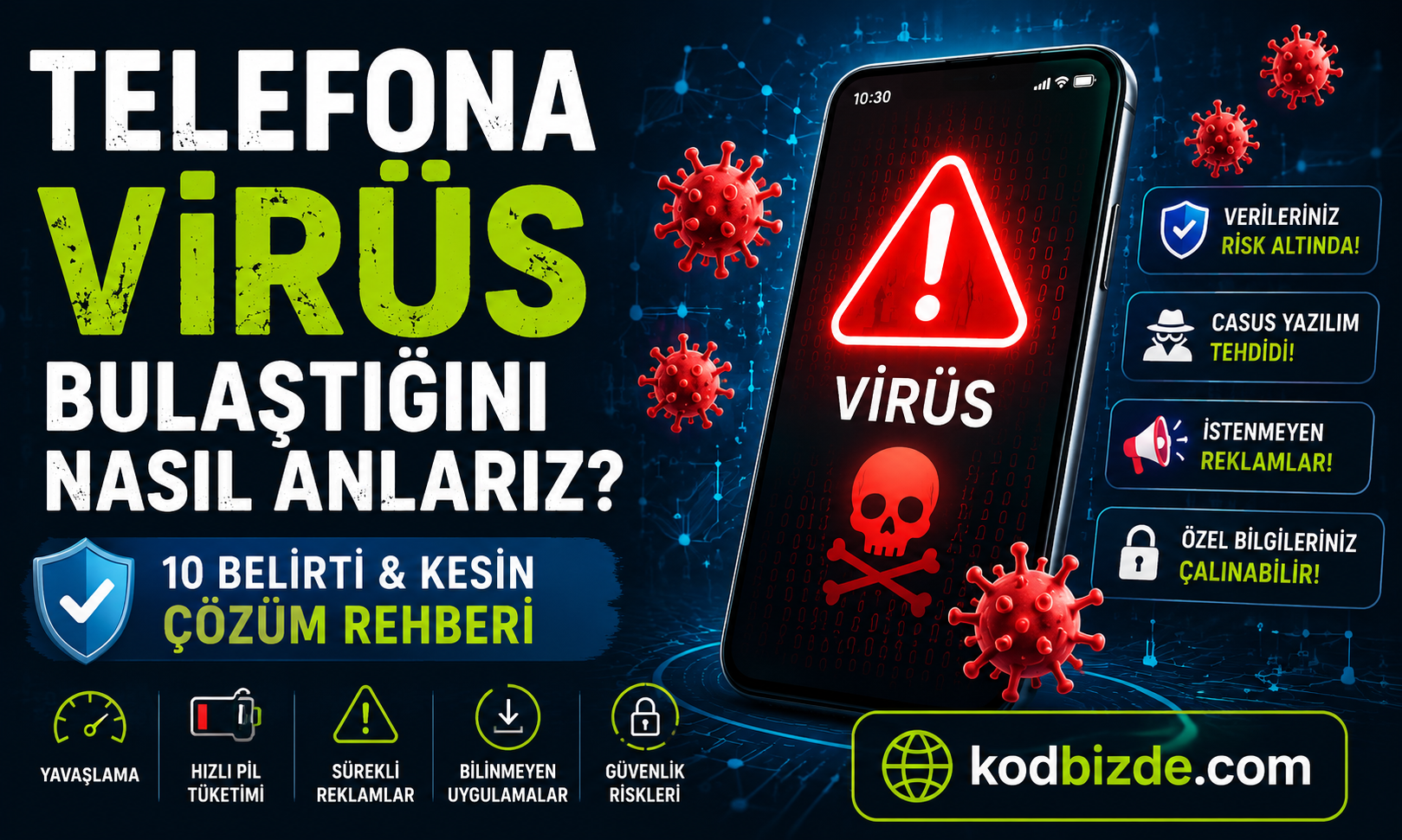 Telefona Virüs Bulaştığını Nasıl Anlarız ? 10 Belirti ve Kesin Çözüm Rehberi